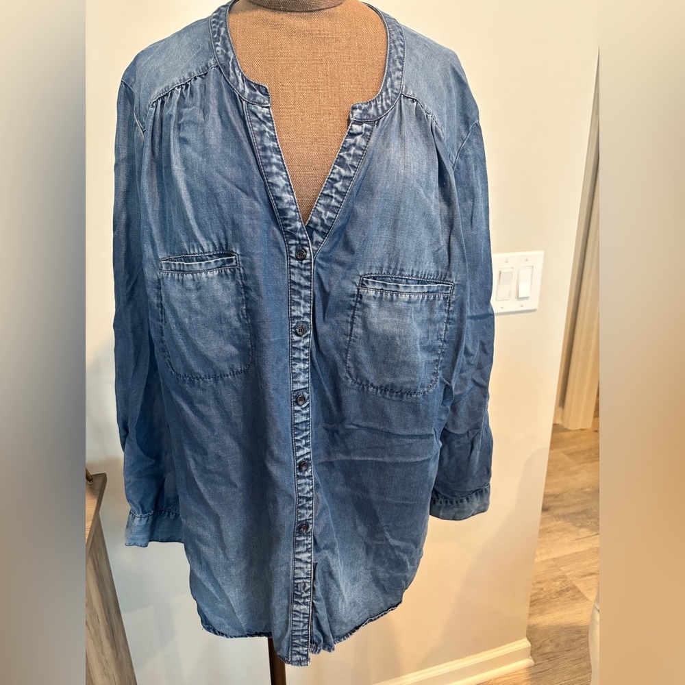 Sejour Blue Denim Top 20W